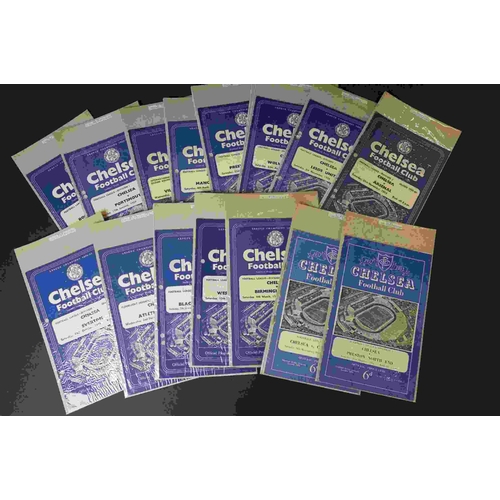 322 - 57 Chelsea home football programmes from 1949 to early 1960s, various league friendlies and cup matc... 