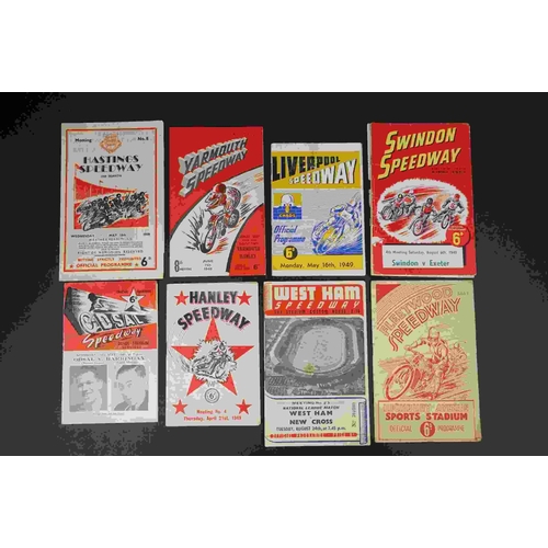 328 - Twenty speedway programmes, all 1940s, strong Swindon interest, also includes Fleetwood, Liverpool, ... 