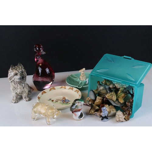 29 - A collection of mixed ceramics and glassware to include Sylvac, Wade and Royal Doulton.