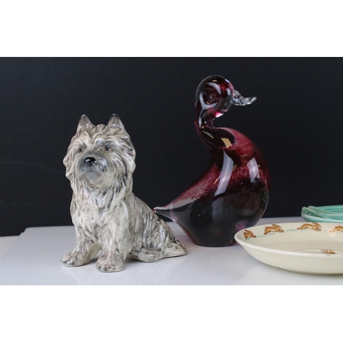 29 - A collection of mixed ceramics and glassware to include Sylvac, Wade and Royal Doulton.