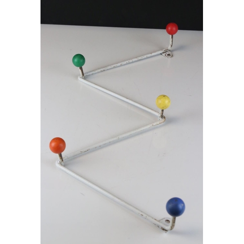 41 - Mid century Retro Sputnik Atomic ' W ' shaped Coat Hooks, 48cms long