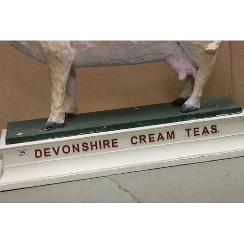 44 - Large vintage papier mache cow advertising Devonshire Cream Teas