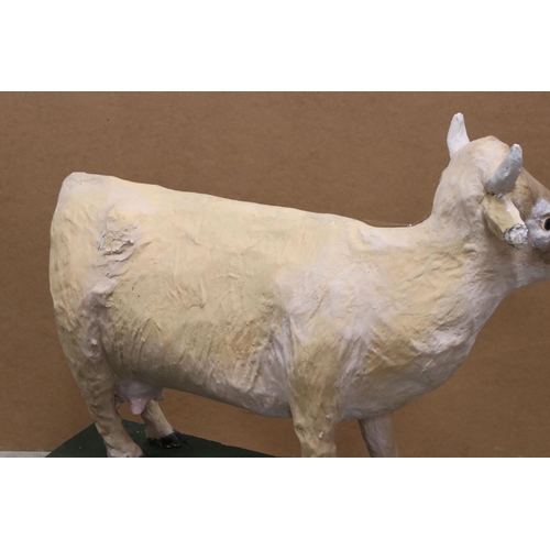 44 - Large vintage papier mache cow advertising Devonshire Cream Teas