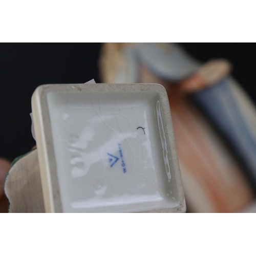 8 - Six Goebel Hummel Nativity Figures including Joseph, Mary, Baby Jesus, Lost Sheep, Heavenly Angel an... 