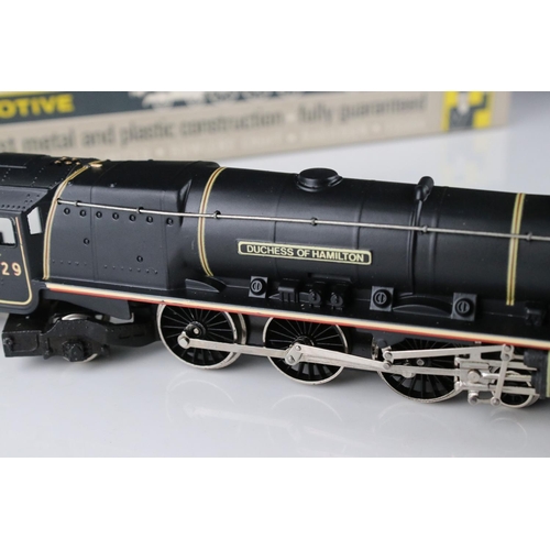 113 - Boxed Wrenn OO gauge W2241 4-6-2 Duchess of Hamilton locomotive, black LMS, excellent with original ... 