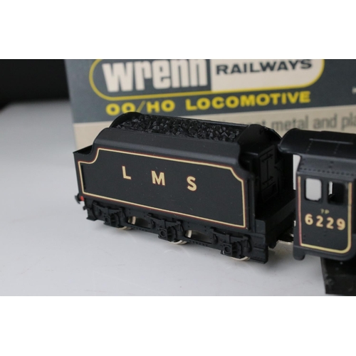 113 - Boxed Wrenn OO gauge W2241 4-6-2 Duchess of Hamilton locomotive, black LMS, excellent with original ... 