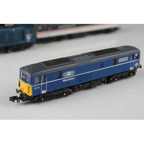 125 - Nine N gauge locomotives to include Dapol GB Railfreight, Grafar Load Haul, Grafar Clun Castle, Dapo... 