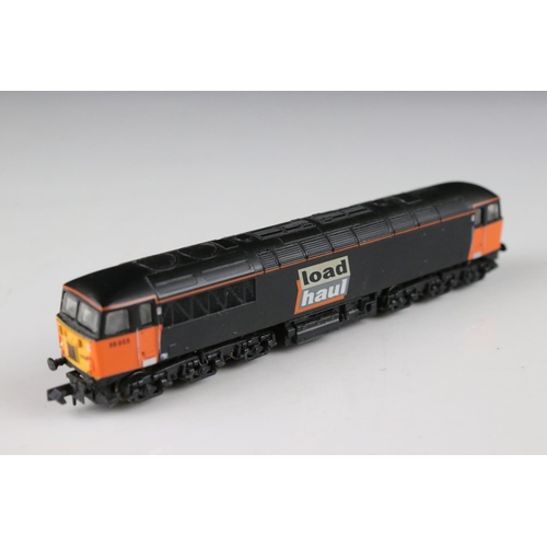 125 - Nine N gauge locomotives to include Dapol GB Railfreight, Grafar Load Haul, Grafar Clun Castle, Dapo... 