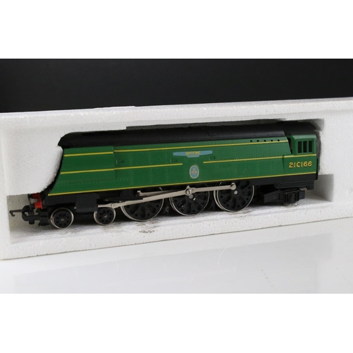 137 - Three boxed OO gauge locomotives to include 2 x Hornby (R374 SR Battle of Britain Loco Spitfire & R0... 