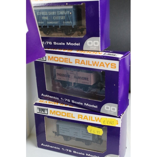 155 - 26 Boxed Dapol OO gauge items of rolling stock, mainly wagons, plus a boxed Dapol OO gauge B800 BR B... 