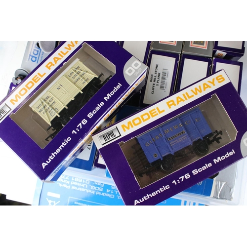 155 - 26 Boxed Dapol OO gauge items of rolling stock, mainly wagons, plus a boxed Dapol OO gauge B800 BR B... 