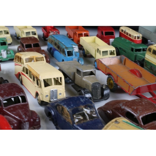 468 - Around 40 mid 20th C play worn Dinky diecast models to include road, commercial and farming models f... 