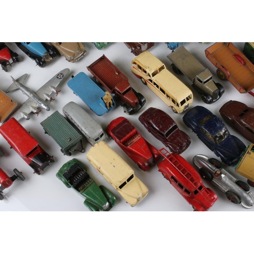 468 - Around 40 mid 20th C play worn Dinky diecast models to include road, commercial and farming models f... 