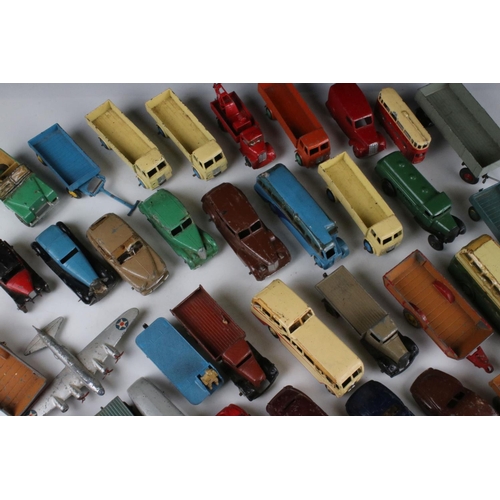 468 - Around 40 mid 20th C play worn Dinky diecast models to include road, commercial and farming models f... 