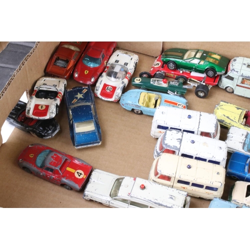 472 - Around 38 mid 20th C onwards play worn diecast models to include Dinky, Corgi, Matchbox and Triang