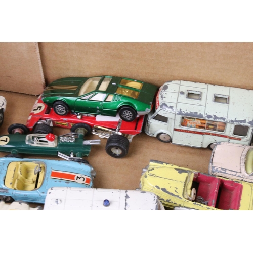 472 - Around 38 mid 20th C onwards play worn diecast models to include Dinky, Corgi, Matchbox and Triang