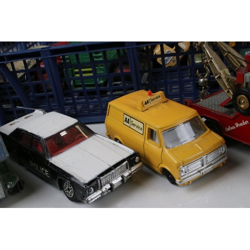 473 - 24 Mid 20th C play worn diecast models, mainly Dinky, to include 2 x Dinky Supertoys Guy, Dinky Morr... 