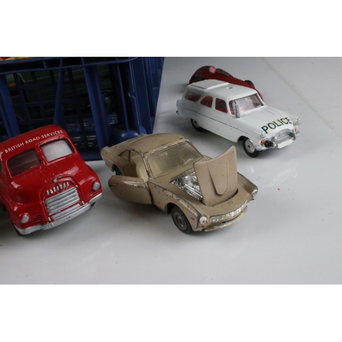 473 - 24 Mid 20th C play worn diecast models, mainly Dinky, to include 2 x Dinky Supertoys Guy, Dinky Morr... 