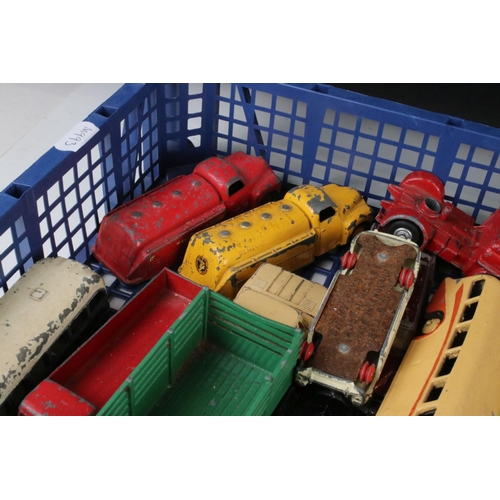 473 - 24 Mid 20th C play worn diecast models, mainly Dinky, to include 2 x Dinky Supertoys Guy, Dinky Morr... 