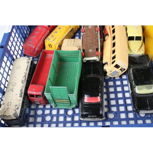 473 - 24 Mid 20th C play worn diecast models, mainly Dinky, to include 2 x Dinky Supertoys Guy, Dinky Morr... 