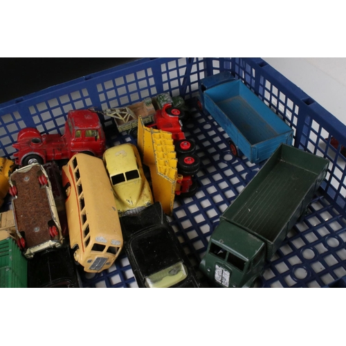 473 - 24 Mid 20th C play worn diecast models, mainly Dinky, to include 2 x Dinky Supertoys Guy, Dinky Morr... 