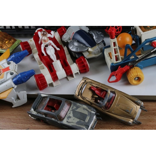 474 - Collection of play worn Space, TV related and plane diecast & plastic models to include Corgi James ... 