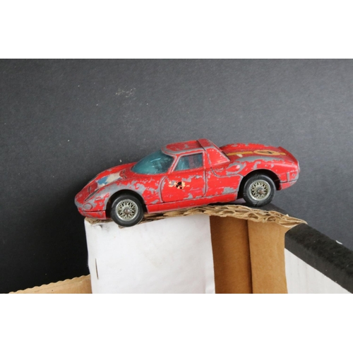 475 - Over 40 play worn mid 20th C Corgi diecast models to include Man From UNCLE Oldsmobile, Smiths Karri... 