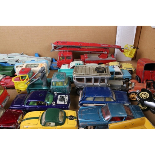 475 - Over 40 play worn mid 20th C Corgi diecast models to include Man From UNCLE Oldsmobile, Smiths Karri... 