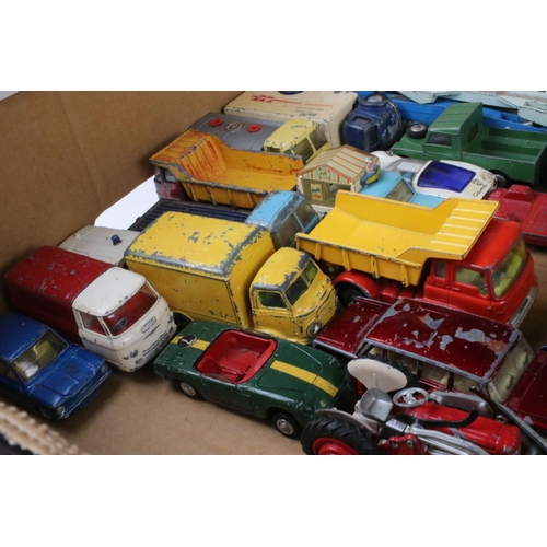 475 - Over 40 play worn mid 20th C Corgi diecast models to include Man From UNCLE Oldsmobile, Smiths Karri... 