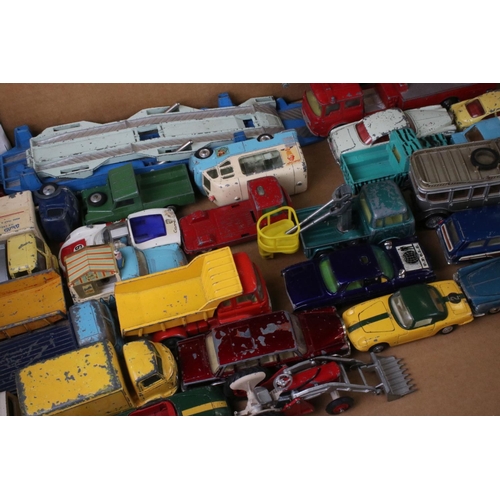 475 - Over 40 play worn mid 20th C Corgi diecast models to include Man From UNCLE Oldsmobile, Smiths Karri... 