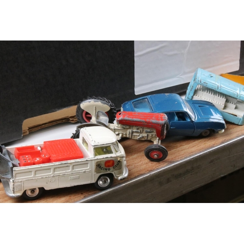 475 - Over 40 play worn mid 20th C Corgi diecast models to include Man From UNCLE Oldsmobile, Smiths Karri... 