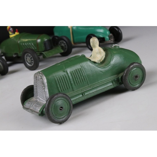 490 - Six early - mid 20th C metal & tin plate models to include Kembo clockwork car etc, Merlin Racing Ca... 