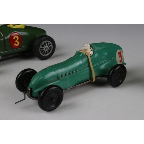 490 - Six early - mid 20th C metal & tin plate models to include Kembo clockwork car etc, Merlin Racing Ca... 