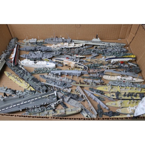 492 - Around 250 diecast and plastic model ships, to include Triang, AIK, Orion etc, condition varies, 5 x... 