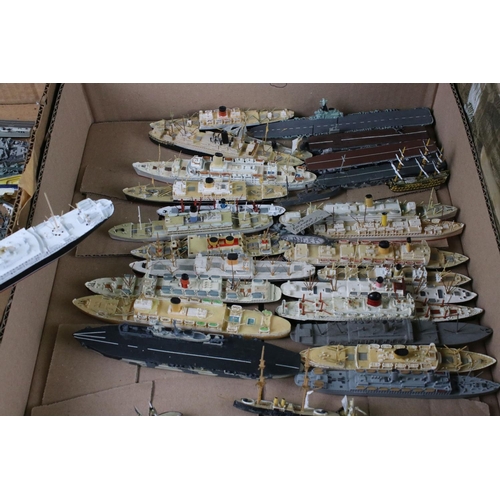 492 - Around 250 diecast and plastic model ships, to include Triang, AIK, Orion etc, condition varies, 5 x... 