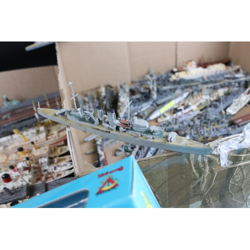 492 - Around 250 diecast and plastic model ships, to include Triang, AIK, Orion etc, condition varies, 5 x... 