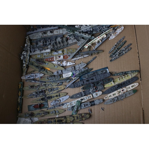 493 - Around 250 diecast and plastic model ships, to include Triang, AIK, Orion etc, condition varies