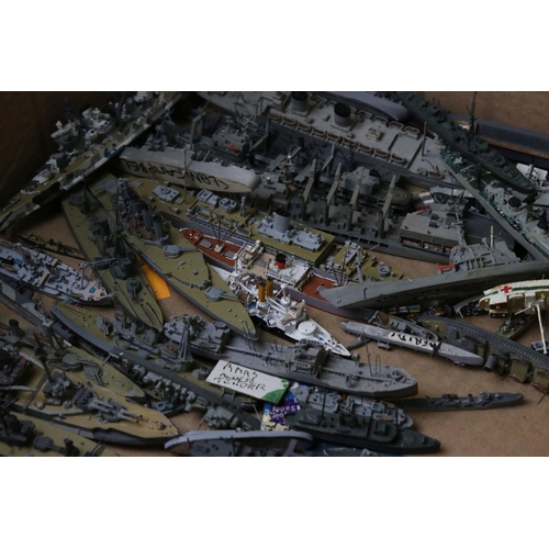 493 - Around 250 diecast and plastic model ships, to include Triang, AIK, Orion etc, condition varies