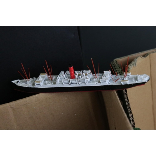 493 - Around 250 diecast and plastic model ships, to include Triang, AIK, Orion etc, condition varies