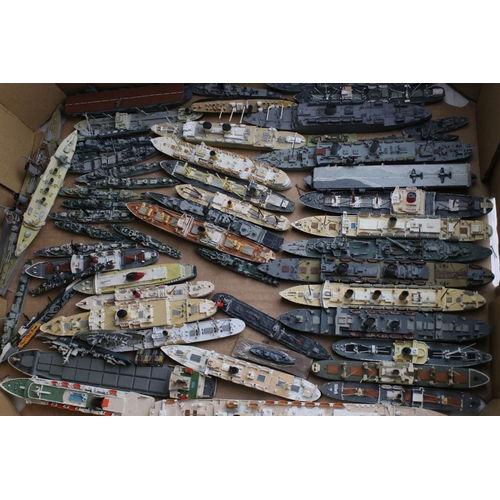 493 - Around 250 diecast and plastic model ships, to include Triang, AIK, Orion etc, condition varies