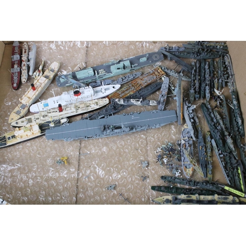 494 - Around 200 diecast and plastic model ships, to include Triang, AIK, Orion etc, condition varies