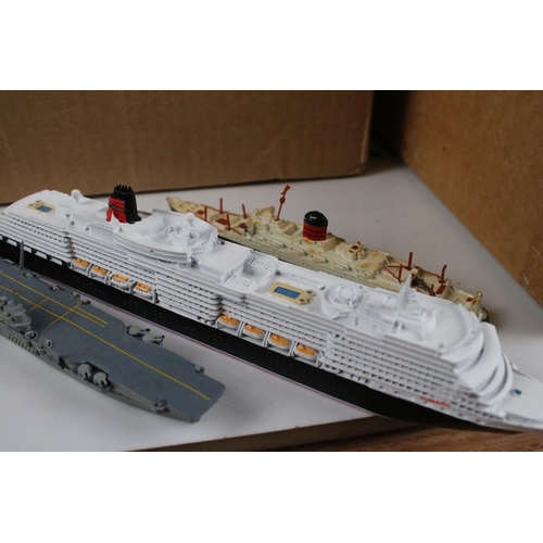 494 - Around 200 diecast and plastic model ships, to include Triang, AIK, Orion etc, condition varies