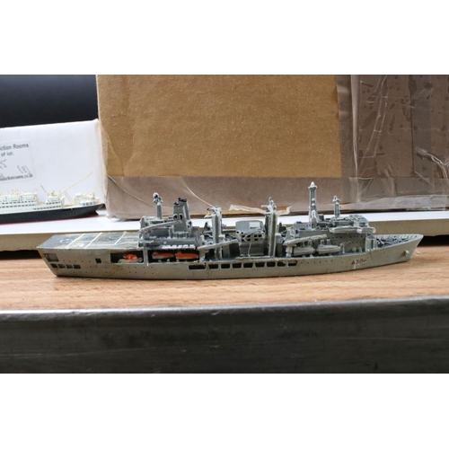 495 - Around 250 diecast and plastic model ships, to include Triang, AIK, Orion etc, condition varies