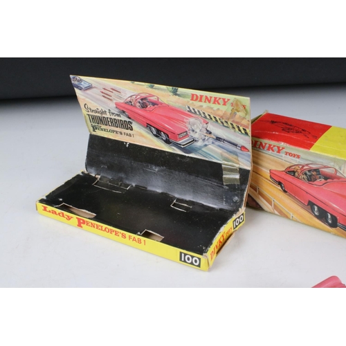 478 - Boxed Dinky 100 Thunderbirds Lady Penelope diecast model, with both figures, gd condition with minim... 