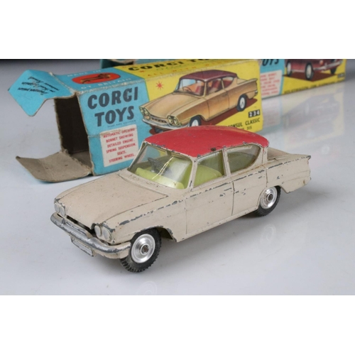 483 - Seven boxed Corgi diecast models to include 246 Chrysler Imperial, 327 MGB GT, 312 E Type Jaguar, 23... 