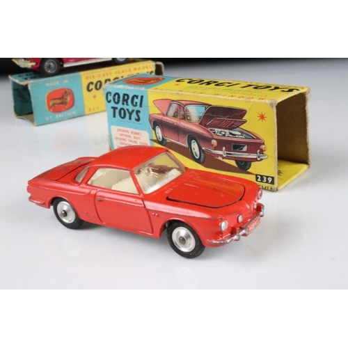 483 - Seven boxed Corgi diecast models to include 246 Chrysler Imperial, 327 MGB GT, 312 E Type Jaguar, 23... 