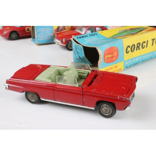 483 - Seven boxed Corgi diecast models to include 246 Chrysler Imperial, 327 MGB GT, 312 E Type Jaguar, 23... 