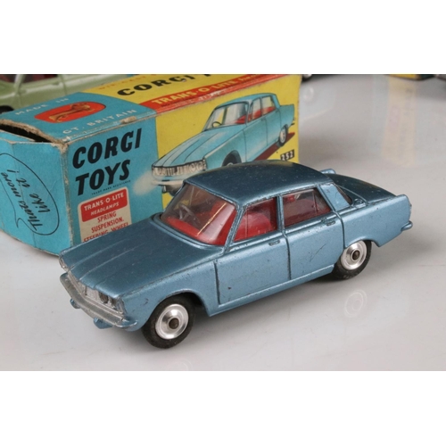 484 - Seven boxed Corgi diecast models to include 231 Triumph Herald Coupe, 224 Bentley Continental Sports... 