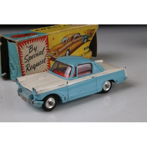 484 - Seven boxed Corgi diecast models to include 231 Triumph Herald Coupe, 224 Bentley Continental Sports... 