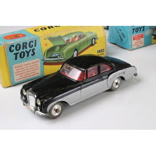 484 - Seven boxed Corgi diecast models to include 231 Triumph Herald Coupe, 224 Bentley Continental Sports... 